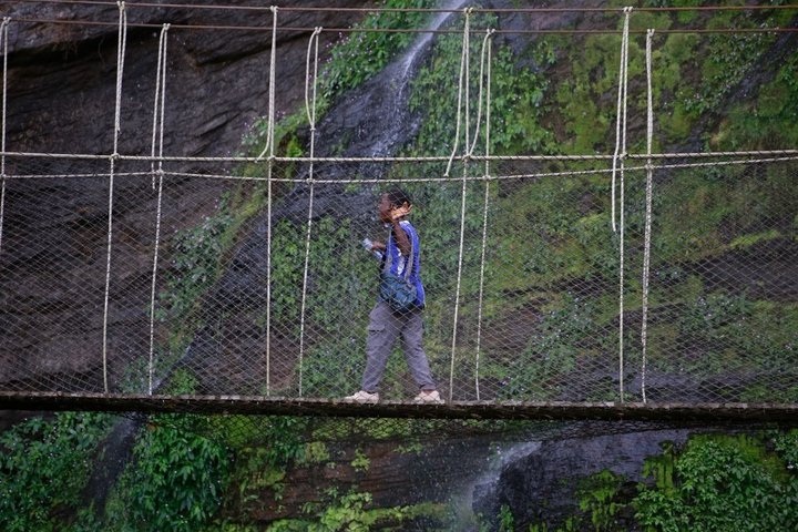 Canopy walk suspension bridge at Amedzofe